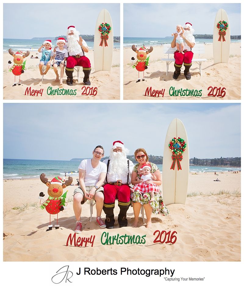 Aussie Santa Photos at Long Reef Beach on a beautiful Sunday afternoon in December